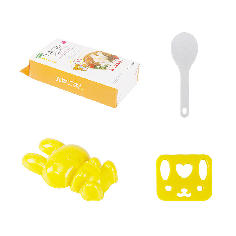 Wholesale Rabbit Rice Ball Mold Cute Baby Rice DIY Shaping Set Rice Bowl Curry Rice Mold Cross-Border