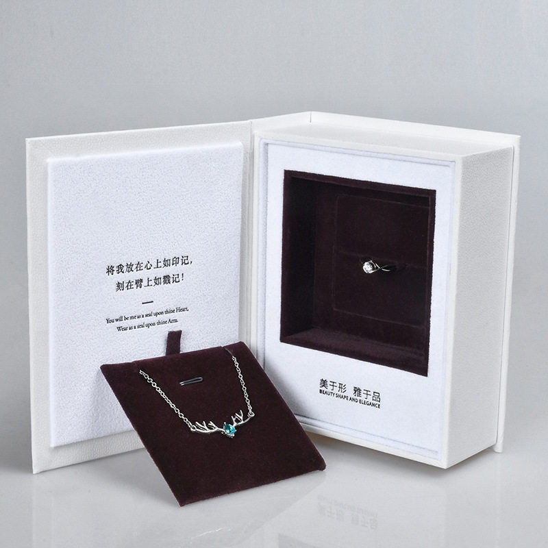 Book-Shaped Jewelry Box Creative Gift Box Diamond Ring Box Earrings Pendant Necklace Earrings Jewelry Packaging Box