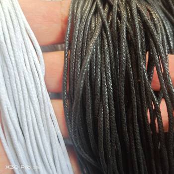 Wholesale Black and White Wax Rope 12345mm Tag Sling Line Colorful Environmentally Friendly Round Flat Cotton Wax Rope Jewelry Accessories