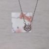 Bow water drop pendant girl heart love small fresh diamond gift niche Joker Ruyi lock necklace wholesale