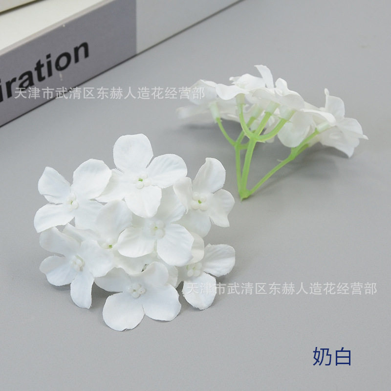 9叉油画绣球仿真花小花DIY手作素材绣球花朵婚庆新娘头饰发饰配花