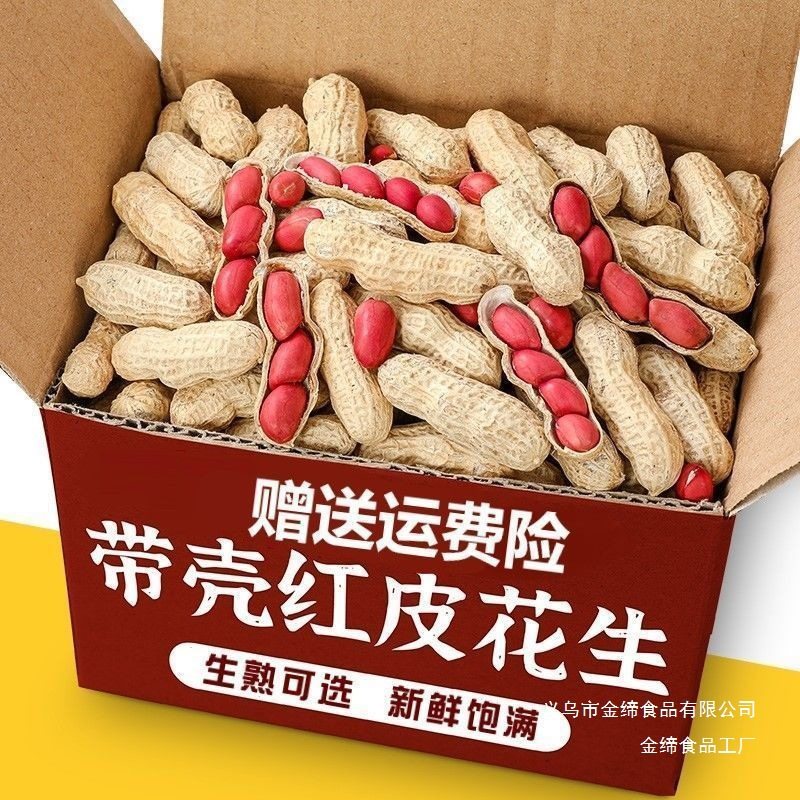2025 New Arrival New Red-Skinned Raw Peanuts with Shells Fresh Sun-Dried Original Peanuts Stir-Fried in Iron Pan Farm Peanuts