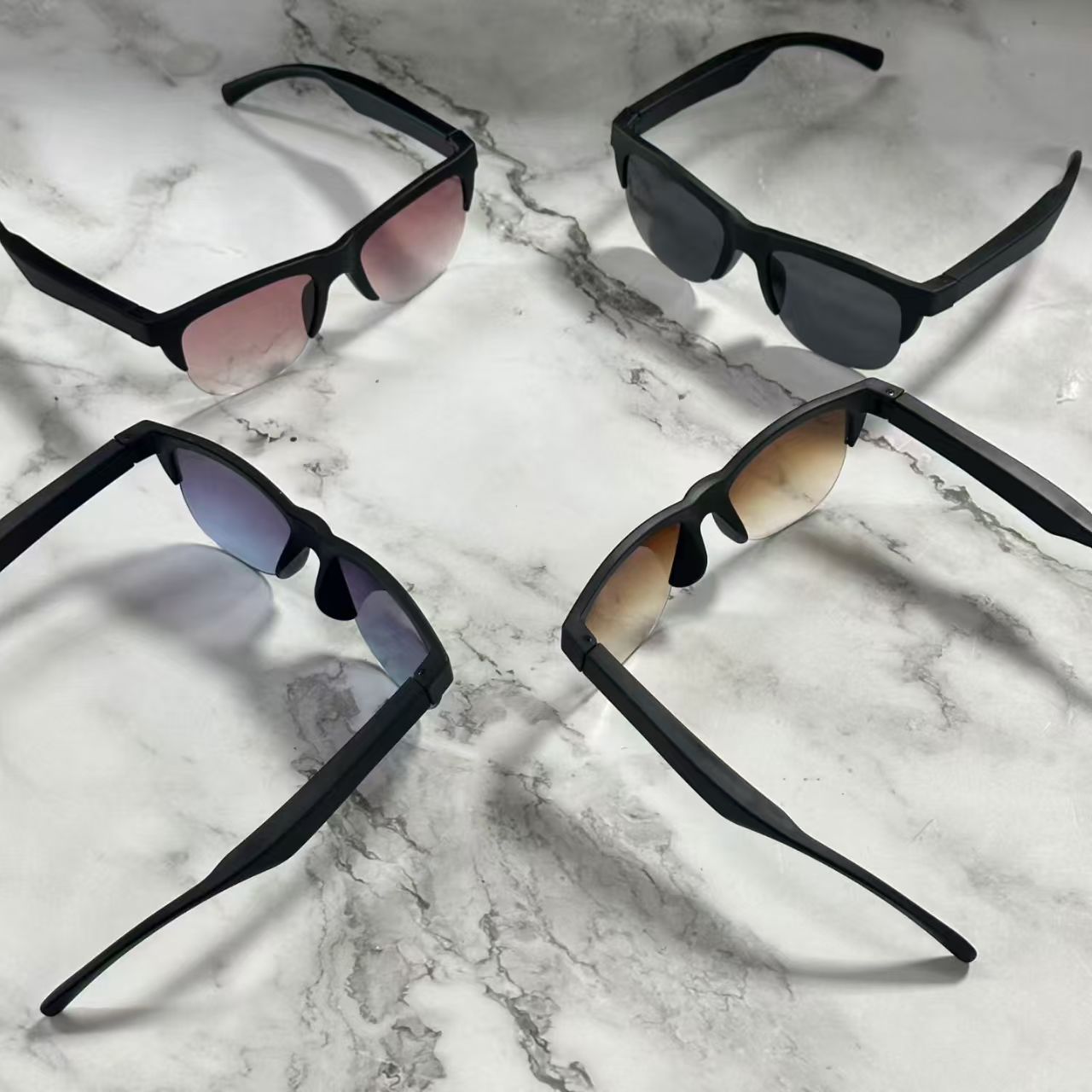 [Factory Direct Sales] Smart Bluetooth Glasses Bluetooth Headset F01/F02 Bluetooth Sun Protection Eye Protection Audio Sunglasses