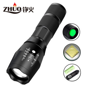 Aluminum alloy strong light Amazon A100 telescopic focusing outdoor hand-held T6 gift strong light flashlight