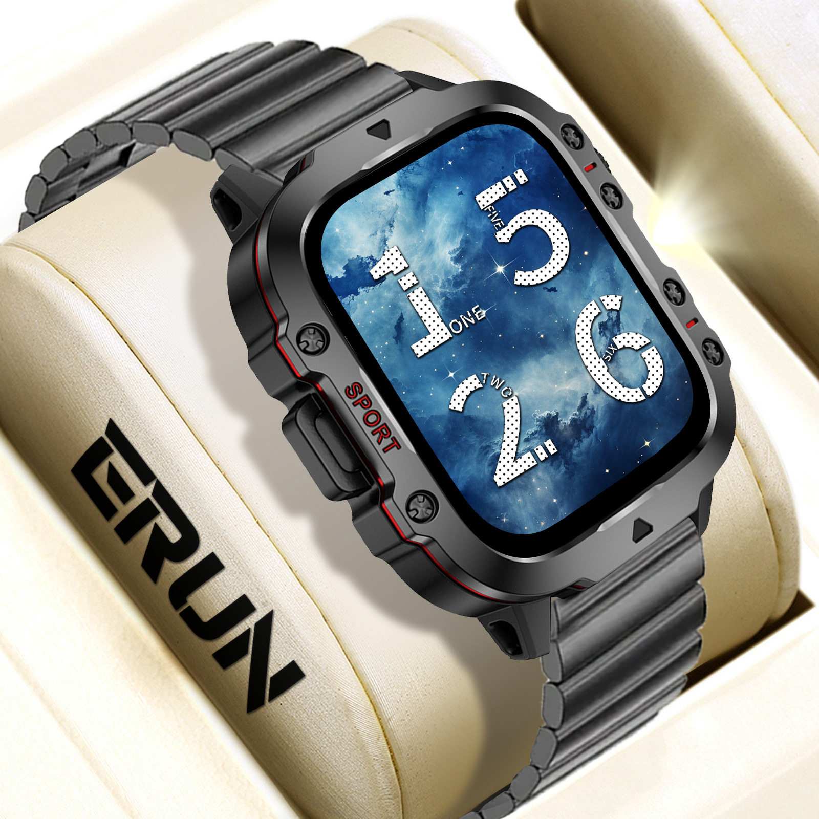 Temu Cross-Border Popular Sports Outdoor Smart Watch Bracelet H19 Heart Rate Pedometer Sleep Bluetooth Call Ios