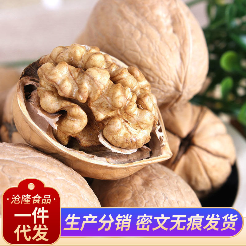 Paper-Skinned Walnuts from Xinjiang 500g, New Walnuts That Open Easily with Hand Pressure, Thin-Skinned Walnuts for Snacks