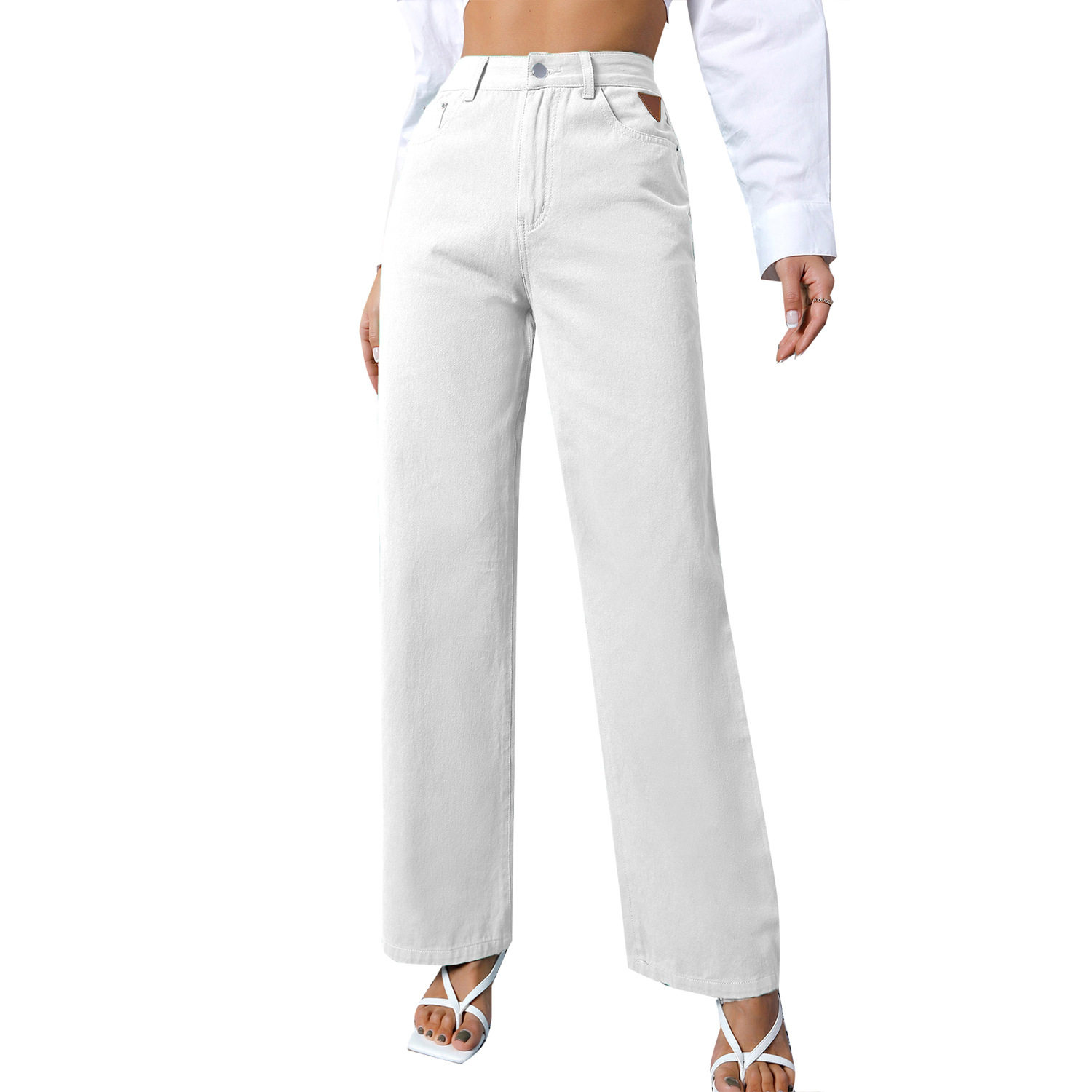 High Waisted Wide Leg Jeans Casual Trendy Versatile Womens Fashion for Everyday Wear Wholesale Available