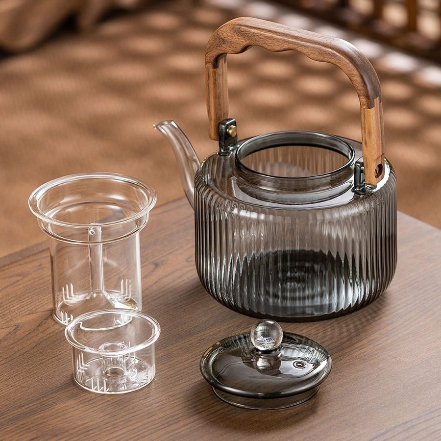 High Borosilicate Glass Teapot, High Temperature Resistant Glass Steaming and Cooking Dual-Purpose Teapot, Electric Ceramic Stove, Teapot Tea Maker