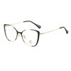 Anti-blue Light Retro Cat's Eye Glasses Frame New All-match European and American Metal Fashionable Glasses Frame Premium Sense