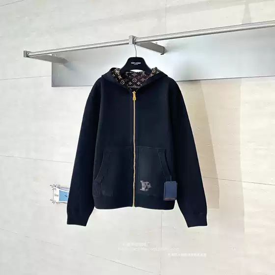 High Version 25 New Knitted Zipper Hoodie Double-Sided Wearable Loose Jacquard Letters for Men and Women High Quality Ready for Delivery