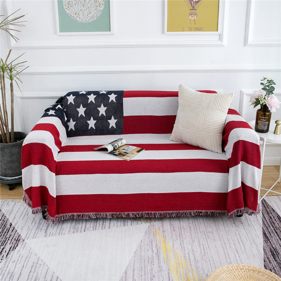 American-Style Thickened All-Inclusive Lazy Sofa Blanket, Sofa Cover Dust Cover, Living Room Decorative Blanket Manufacturer Supply
