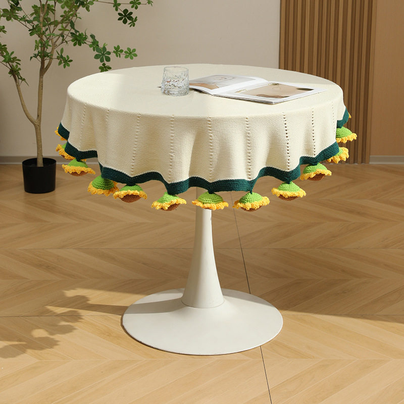 sunflower wool crochet rose flower blanket handmade diy wool flower lily crocheted gift to relieve boredom