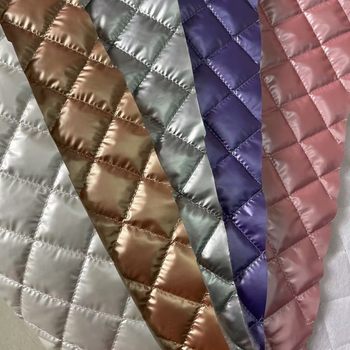 release paper quilted embroidered quilted artificial leather fabric bag material fit silk cotton soft plaid leather