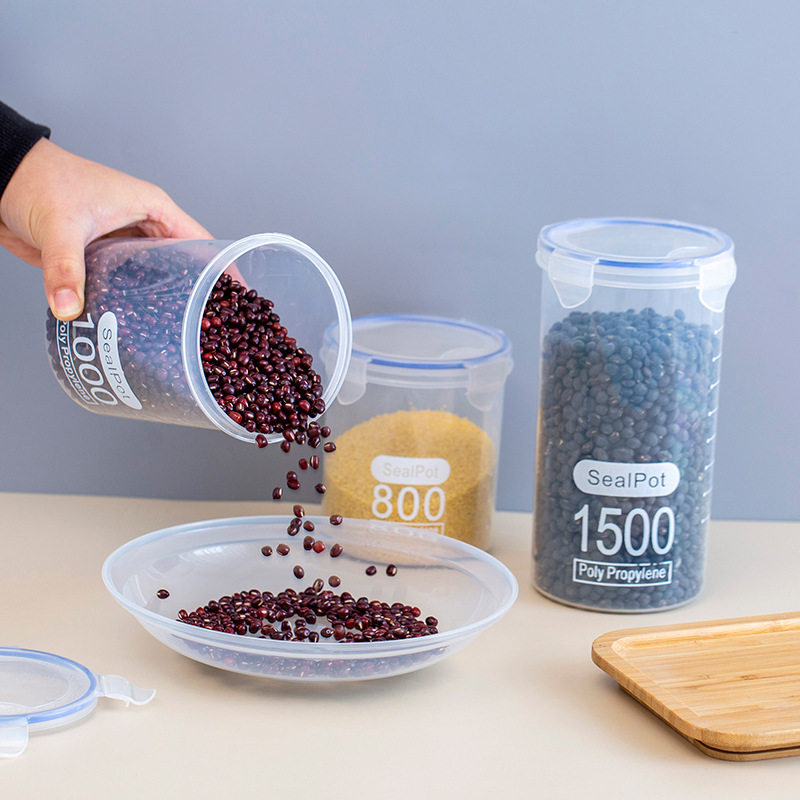 Snacks Grain Storage Jar Kitchen with Lid Sealed Jar Plastic Food Storage Jar Milk Powder Jar