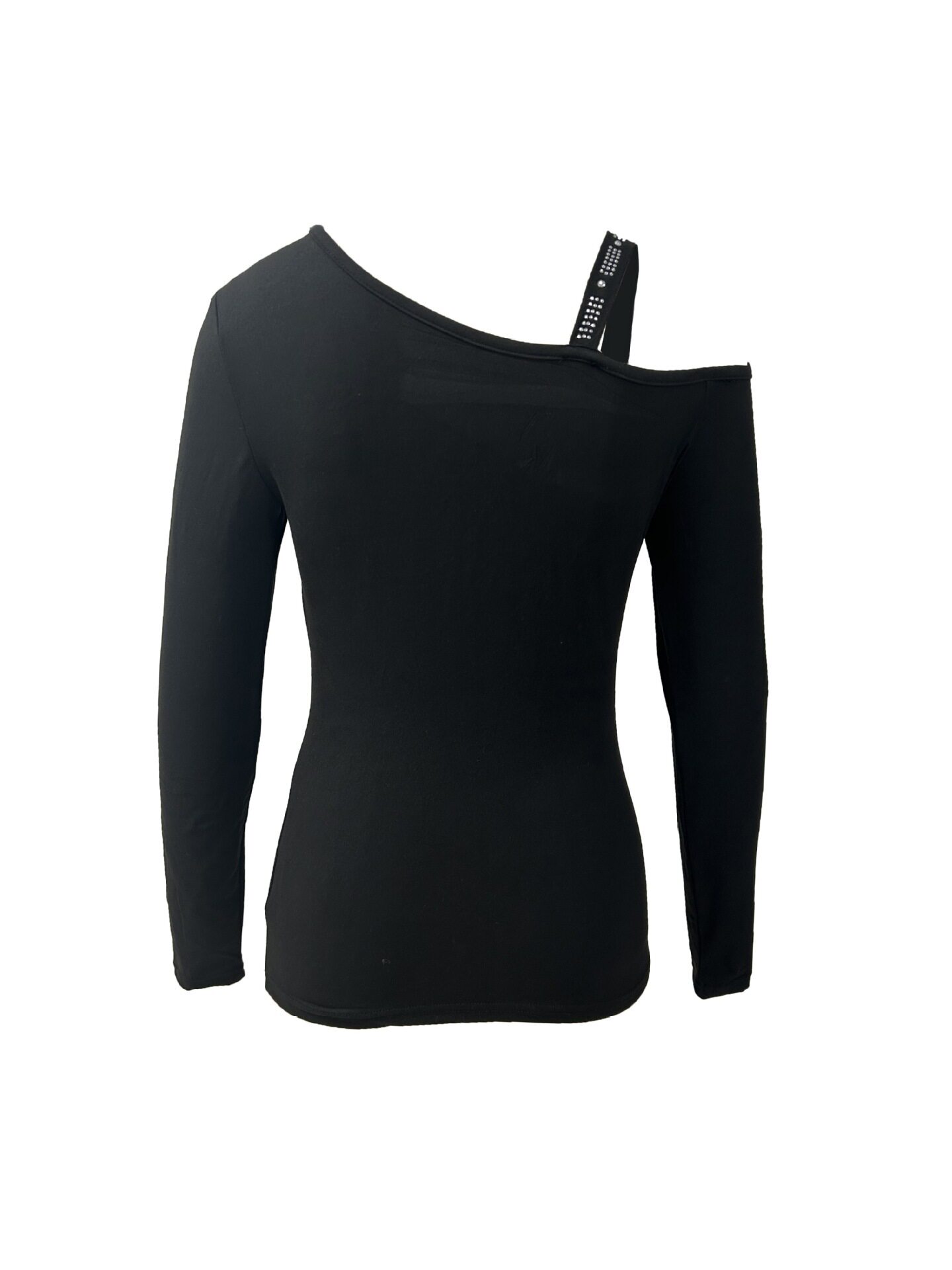 Womens Off Shoulder Long Sleeve T Shirt Slim Fit Solid Color Comfortable Fabric Autumn Casual Wear Wholesale