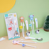 Children's training chopsticks +304 stainless steel spoon combination suit practice chopsticks complementary food feeding chopsticks 9480