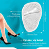 Silicone Front Pad Women's Sandals High Heels Non-Tired Foot Anti-Pain Pad Super Soft Non-Slip Half Size Pad