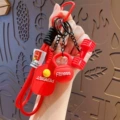Fitness Pickleball Paddle Set Keychain - Red
