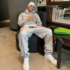 Sup25Fw American Street Hip-Hop Contrast Line Letter Embroider Topstitch Hooded Sweatshirt and Sweatpants Sports Suit Trendy