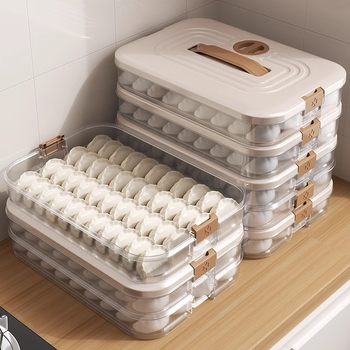 Dumpling Box Household Food-Grade Kitchen Refrigerator Storage Box Organization Artifact Fresh-Keeping Quick-Frozen Special Wonton Box