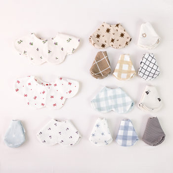 Ins Style Korean Style Cotton Baby Bib Instant Suction Baby Saliva Towel 360 Rotation Waterproof Double-Sided Saliva Pocket Quick Suction