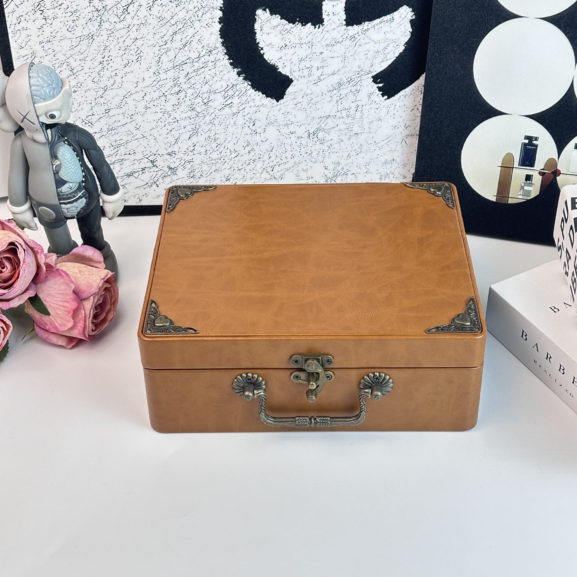 Retro leather case cd player mobile bluetooth speaker niche student affordable gift multifunctional desktop stereo