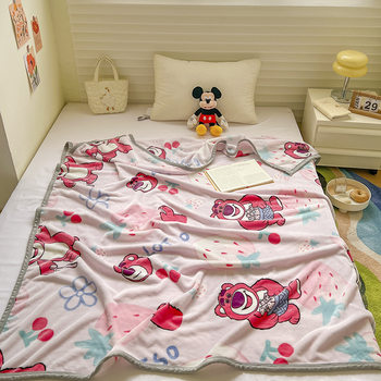 Disney Children's Cartoon Blanket Genuine Thickened Milk Velvet Cover Blanket Kindergarten Lunch Blanket