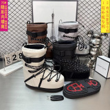 Новые зимние теплые ботинки moon на шнуровке с круглым носком, подошва nail claw восьмого поколения, женские ботинки с защитой от гололеда, увеличенные зимние ботинки