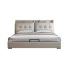 Modern Simple Leather Bed 1.8m Double Master Bedroom Bed 1.5m Single Bedroom Bed Storage High Box Bed Leather Art Bed