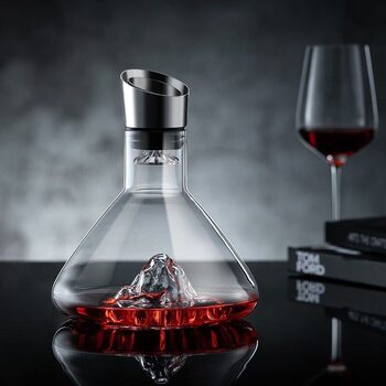 Transparent Iceberg Waterfall Decanter Household Crystal Glass Golden Mountain Wine Dispenser Wholesale Large Capacity Decanter