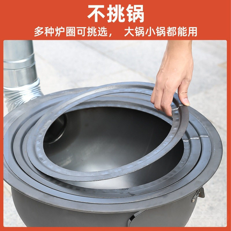 New Style Wood Stove for Home Use, Rural Mobile Wood Stove, Large Pot Stove, Outdoor Stove, Ground Pot Stove