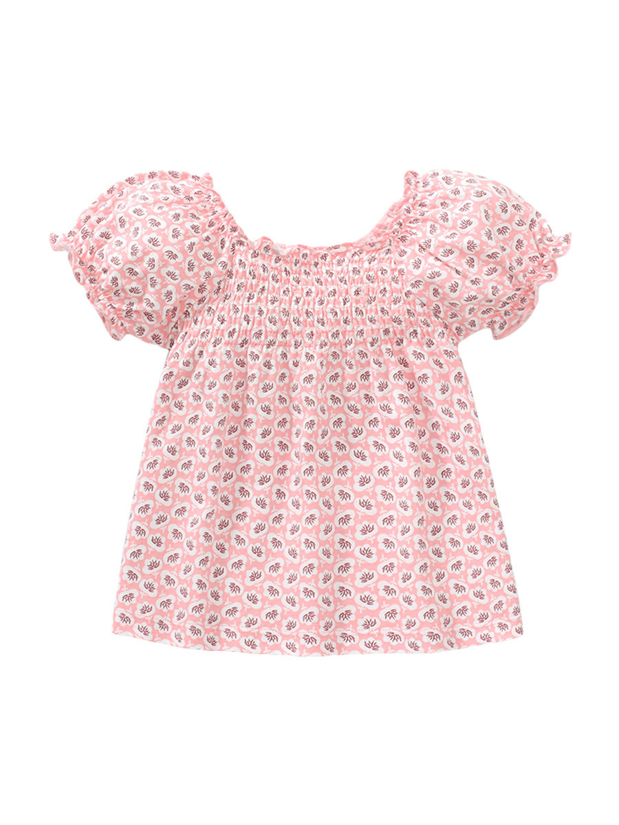 Girls' Short-sleeve T-shirt, Kids' Short-sleeve Summer Wear, Cute Girls' Summer Clothes, Children's Clothing Short-sleeve