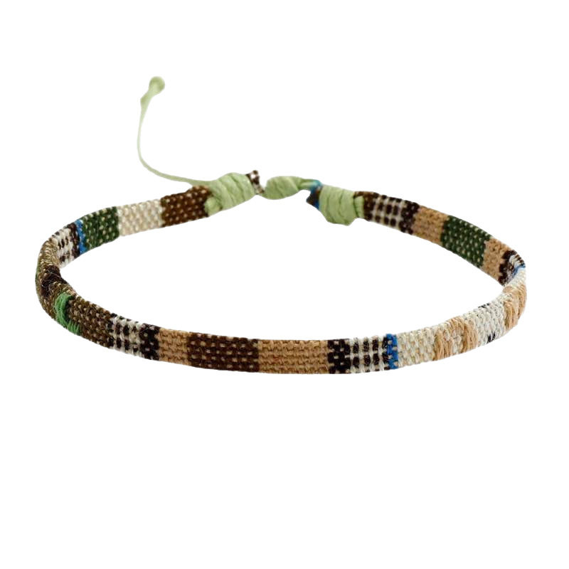 European and American Cross-Border Hot-Selling Colorful Bohemian Style Cotton and Linen Fabric Braided Bracelet Simple and Versatile Bracelet Bracelet