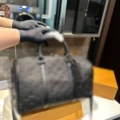 Black leather travel bag