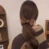 Autumn and Winter Maillard Ball Head High Ponytail Bow Clip 2024 New High-End Exquisite Hair Clip Headwear for Women