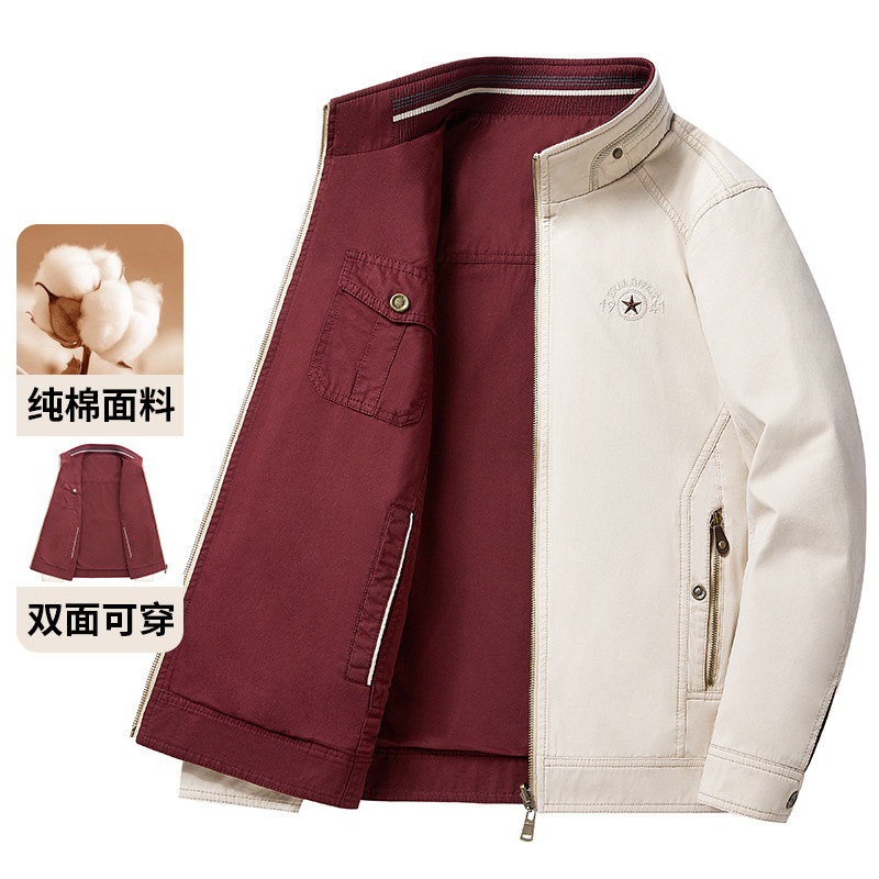 Áo Khoác Nam Hàng Mùa Xuân Thu Đông Trung Niên