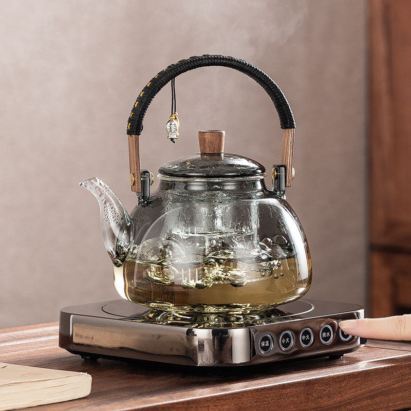 Glass Boiling Teapot Household Health Pot Tea-making Heat-resistant Glass Cooking Integrated Teapot Electric Ceramic Stove Kettle suit