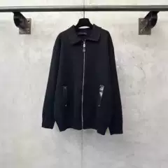 Ceiling Poison Home Version Donkey Home Leather Cotton Wool Blended Wool Knitted Waist Jacket Jacket for Men and Women