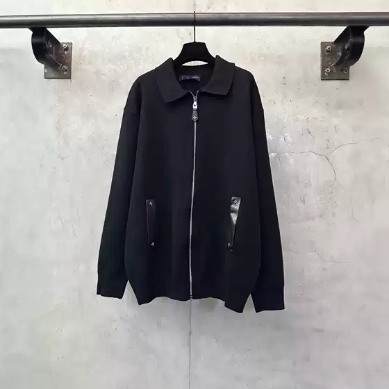 Ceiling Poison Home Version Donkey Home Leather Cotton Wool Blended Wool Knitted Waist Jacket Jacket for Men and Women