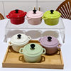 Steamed Egg Bowl Ceramic Small Bowl with Lid Double Skin Milk Bowl Pudding Dessert Bowl Baking Oven Can Be Used Baby Food Bowl