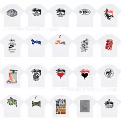 Cross-Border Dropshipping Trendy Brand Printed Short-Sleeved T-Shirt Dragon Pattern Street Limited Edition Scorpion Joint Lion American Couple