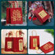 Ready-Made Wedding Red Kraft Paper Bag, Souvenir Gift, Spring Festival Gift Bag, Wedding Candy Bag, Chinese Style Bag