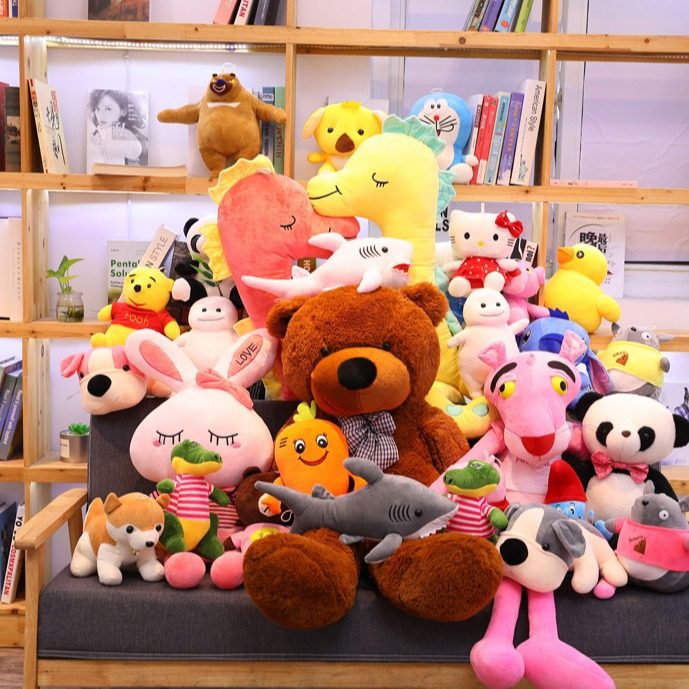 抓机娃娃八寸毛绒玩具夜市地摊套圈公仔婚庆抛洒玩偶活动婚礼品8