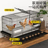 Chicken Cage for Home Use, Large Outdoor Square Tube with Dense Mesh, Rainproof, Rural Quail Automatic Waste Cleaning Breeding Cage, Fox-Proof