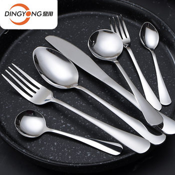 Cross-Border Source 1010 Stainless Steel Cutlery Spoon Set for Restaurants, Home Use, Commercial Use, Western Food, Hotel, Restaurant, Soup Spoon, Fork