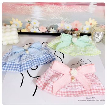 New Pet Plaid Scarf Cat Small Fresh Bow Collar Teddy Pomeranian Yorkshire Scarf Decoration