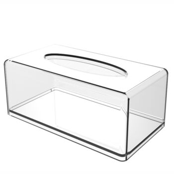 Acrylic Transparent Tissue Box Tissue Storage Box Desktop Kitchen Restaurant Napkin Paper Bathroom Tissue Box Toilet Paper