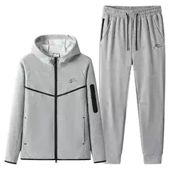 2026 Spring and Autumn Sports Suit for Men and Women, Knitted Sweatshirt and Pants Two-Piece Set, Zipper Casual Jacket 0950 Trendy
