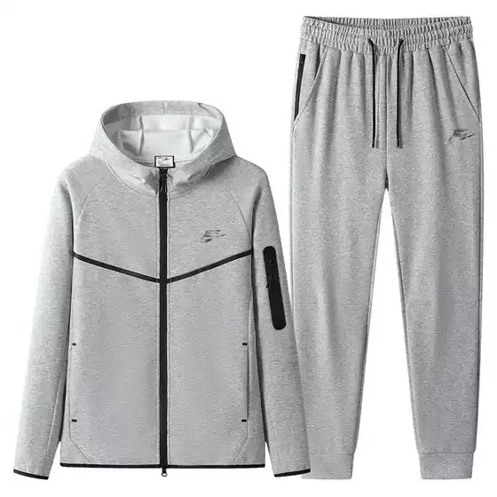2026 Spring and Autumn Sports Suit for Men and Women, Knitted Sweatshirt and Pants Two-Piece Set, Zipper Casual Jacket 0950 Trendy