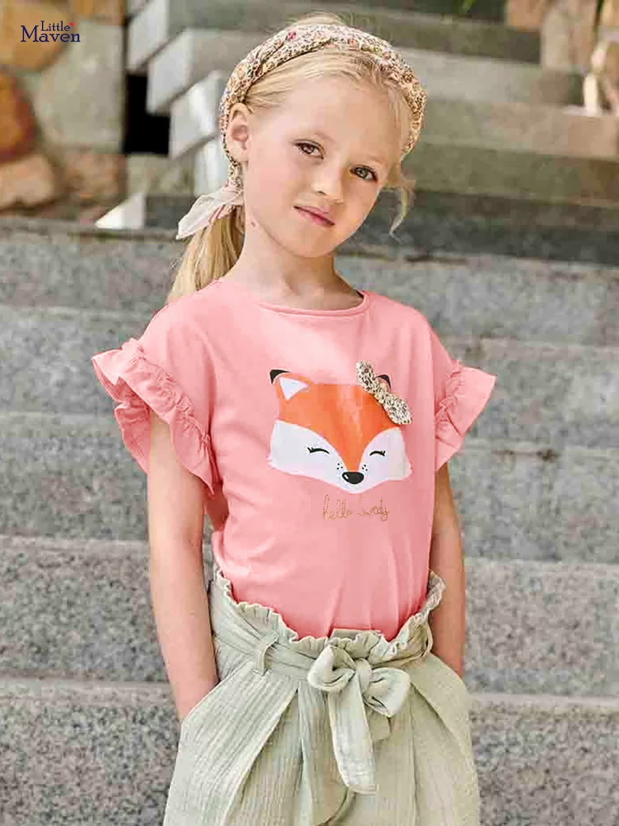 Source Kids' Clothing Factory Wholesale, Summer Short-sleeve Girls' Top, New Cartoon Kids' T-shirt